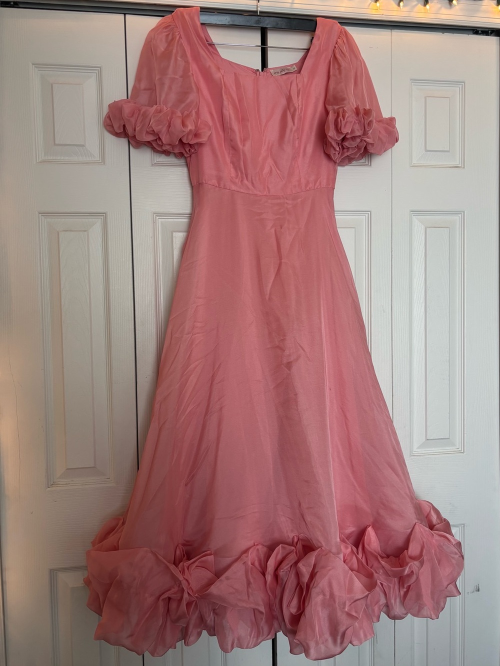 Ivy City Co Pink Maxi Dress with Ruffle Hem - Picture 6 of 8